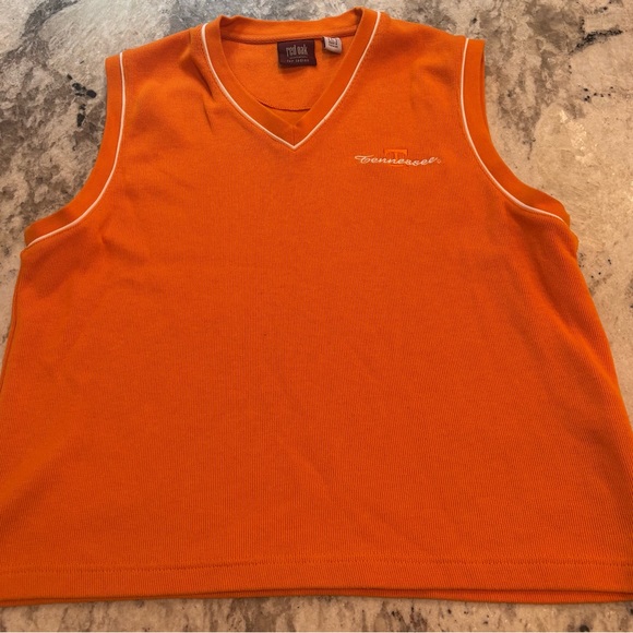 Red Oak Tops - vintage Red Oak Sportswear Tennessee Volunteers women's V-neck vest
